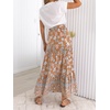 image:imageZESICA Womens Bohemian Floral Printed Elastic Waist A Line Maxi SkirtClay