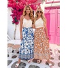 image:imageZESICA Womens Bohemian Floral Printed Elastic Waist A Line Maxi SkirtClay