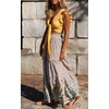 image:imageZESICA Womens Bohemian Floral Printed Elastic Waist A Line Maxi SkirtCream