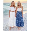 image:imageZESICA Womens Bohemian Floral Printed Elastic Waist A Line Maxi SkirtDarkblue
