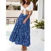 image:imageZESICA Womens Bohemian Floral Printed Elastic Waist A Line Maxi SkirtDarkblue