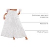 image:imageZESICA Womens Bohemian Floral Printed Elastic Waist A Line Maxi SkirtIvory