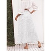 image:imageZESICA Womens Bohemian Floral Printed Elastic Waist A Line Maxi SkirtIvory