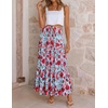 image:imageZESICA Womens Bohemian Floral Printed Elastic Waist A Line Maxi SkirtLightblue