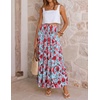image:imageZESICA Womens Bohemian Floral Printed Elastic Waist A Line Maxi SkirtLightblue