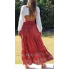 image:imageZESICA Womens Bohemian Floral Printed Elastic Waist A Line Maxi SkirtRed2
