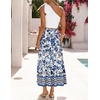 image:imageZESICA Womens Bohemian Floral Printed Elastic Waist A Line Maxi SkirtVintageblue