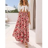 image:imageZESICA Womens Bohemian Floral Printed Elastic Waist A Line Maxi SkirtVintagepink