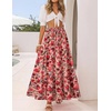 image:imageZESICA Womens Bohemian Floral Printed Elastic Waist A Line Maxi SkirtVintagepink
