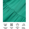 image:imageZESICA Womens Boho Square Neck Puff Sleeve Smocked Tiered A Line Mini DressGreen