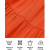 image:imageZESICA Womens Boho Square Neck Puff Sleeve Smocked Tiered A Line Mini DressOrange