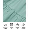 image:imageZESICA Womens Boho Square Neck Puff Sleeve Smocked Tiered A Line Mini DressSage