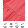 image:imageZESICA Womens Boho Square Neck Puff Sleeve Smocked Tiered A Line Mini DressWatermelon