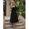 image:imageZESICA Womens Eyelet Long Sleeve Maxi Wedding Guest DressesBlack