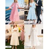 image:imageZESICA Womens Eyelet Long Sleeve Maxi Wedding Guest DressesCoffee