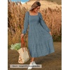 image:imageZESICA Womens Eyelet Long Sleeve Maxi Wedding Guest DressesDustyblue