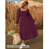 image:imageZESICA Womens Eyelet Long Sleeve Maxi Wedding Guest DressesFuchsia