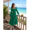 image:imageZESICA Womens Eyelet Long Sleeve Maxi Wedding Guest DressesGreen