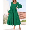 image:imageZESICA Womens Eyelet Long Sleeve Maxi Wedding Guest DressesGreen