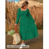 image:imageZESICA Womens Eyelet Long Sleeve Maxi Wedding Guest DressesGreen