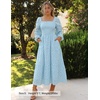 image:imageZESICA Womens Eyelet Long Sleeve Maxi Wedding Guest DressesLightblue