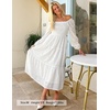 image:imageZESICA Womens Eyelet Long Sleeve Maxi Wedding Guest DressesWhite