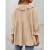image:imageZESICA Womens Fall Casual 34 Length Sleeve Flowy Boho TopsApricot