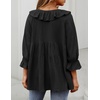 image:imageZESICA Womens Fall Casual 34 Length Sleeve Flowy Boho TopsBlack