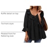 image:imageZESICA Womens Fall Casual 34 Length Sleeve Flowy Boho TopsBlack