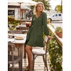 image:imageZESICA Womens Fall Casual Long Sleeve V Neck Boho Mini DressArmygreen