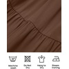 image:imageZESICA Womens Fall Casual Long Sleeve V Neck Boho Mini DressCoffee