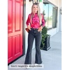 image:imageZESICA Womens Fall Floral Long Sleeve Tops Mesh Fitted ShirtsRose