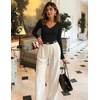 image:imageZESICA Womens Fall Lace Long Sleeve Tops Sexy V Neck Going Out ShirtsBlack