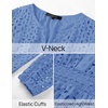 image:imageZESICA Womens Fall Long Sleeve Eyelet Embroidery Mini DressBlue