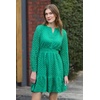 image:imageZESICA Womens Fall Long Sleeve Eyelet Embroidery Mini DressGreen