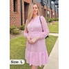 image:imageZESICA Womens Fall Long Sleeve Eyelet Embroidery Mini DressPink