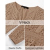 image:imageZESICA Womens Fall Long Sleeve Eyelet Embroidery Mini DressTan