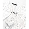 image:imageZESICA Womens Fall Long Sleeve Eyelet Embroidery Mini DressWhite