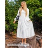 image:imageZESICA Womens Fall Long Sleeve Floral Wedding Guest Midi DressWhite