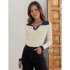 image:imageZESICA Womens Fall Long Sleeve Sweaters Casual Knitted TopsApricot