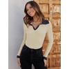 image:imageZESICA Womens Fall Long Sleeve Sweaters Casual Knitted TopsApricot