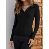 image:imageZESICA Womens Fall Long Sleeve Sweaters Casual Knitted TopsBlack