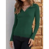 image:imageZESICA Womens Fall Long Sleeve Sweaters Casual Knitted TopsDarkgreen