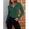 image:imageZESICA Womens Fall Long Sleeve Sweaters Casual Knitted TopsDarkgreen