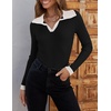image:imageZESICA Womens Fall Long Sleeve Sweaters Casual Knitted TopsDim