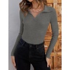 image:imageZESICA Womens Fall Long Sleeve Sweaters Casual Knitted TopsGrey