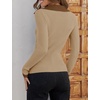 image:imageZESICA Womens Fall Long Sleeve Sweaters Casual Knitted TopsKhaki