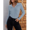 image:imageZESICA Womens Fall Long Sleeve Sweaters Casual Knitted TopsLightblue
