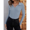image:imageZESICA Womens Fall Long Sleeve Sweaters Casual Knitted TopsLightblue