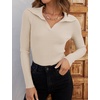 image:imageZESICA Womens Fall Long Sleeve Sweaters Casual Knitted TopsSand